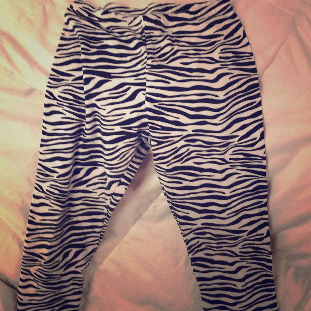 Zebra striped pants